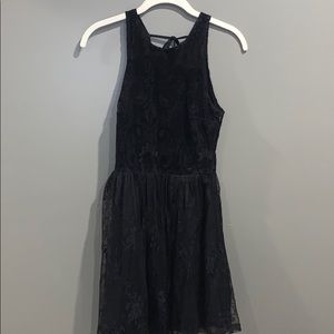 Hollister Black Velvet Lace Dress